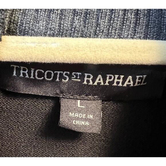 Tricots st Raphael Sweater Quarter Zip Black Size L Mock Neck - Picture 7 of 12